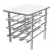 Winholt CR-54PT-ST Mobile Can Storage Rack, 25.25"W x 35"L x 32.5"H, 54 #10 Can Capacity, Aluminum Frame, Poly Top 1 image