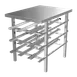 Winholt CR-54S-S-ST Mobile Can Storage Rack, 25.25"W x 35"L x 32.5"H, 54 #10 Can Capacity, Aluminum Frame, Stainless Steel Top 1 image