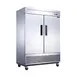 Dukers Appliance Co D55F 55" 2-Solid Door Reach-In Freezer, Bottom Mounted, 40.74 cu. ft., Stainless Steel 1 image