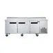 Dukers Appliance Co DPP90 90" Refrigerated Pizza Prep Table w/ 3 Doors, (12) 1/3 Size Pans  1 image
