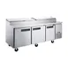 Dukers Appliance Co DPP90 90" Refrigerated Pizza Prep Table w/ 3 Doors, (12) 1/3 Size Pans  2 image