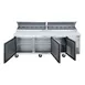 Dukers Appliance Co DPP90 90" Refrigerated Pizza Prep Table w/ 3 Doors, (12) 1/3 Size Pans  3 image