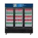 Dukers Appliance Co DSM-69R 78" Three Glass Door Merchandiser Refrigerator in Black, 69.5 cu. ft. 1 image