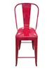 AAA Furniture Wholesale 318BS/RED Vintage Style Metal Bar Stool, Bar Height, Rugged Red, Hairpin Back, Armless 2 image