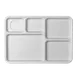 Cambro 10145CW133 5‑Compartment Tray, 10" x 14‑1/2" x 15/16", Beige PC, NSF & Dishwasher Safe 1 image