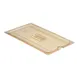 Cambro 10HPCHN150 H‑Pan Amber Handled Lid Spoon Notch, High‑Heat -40°F to 300°F, NSF 1 image
