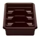 Cambro 1120CBP131 Cutlery Box, 11-3/8"L x 20-7/16"W x 3-3/4"H, 4-Compartment, Hi-Gloss Plastic, Dark Brown 1 image