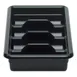 Cambro 1120CBR110 Cutlery Box, 11-3/8"L x 20-7/16"W x 3-3/4"H, 4-Compartment, Hi-Impact Plastic, Black 1 image