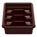 Cambro 1120CBR131 Cutlery Box, 11-3/8"L x 20-7/16"W x 3-3/4"H, 4-Compartment, Hi-Impact Plastic, Dark Brown 1 image