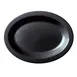 Cambro 120CWP110 Oval Platter, 12" x 9" Black Polycarbonate, NSF Certified, Scratch‑Resistant 1 image