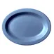 Cambro 120CWP401 Camwear® Oval Platter, 12" x 9" Slate Blue Polycarbonate, Finish, Scratch‑Resistant 1 image