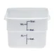 Cambro 12SFSP148 12‑qt, 11.25×12.25×8.31 in, White Poly, Blue Handles, Dishwasher Safe, NSF 1 image