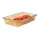 Cambro 13CLRHP150 H‑Pan Full‑Size Colander, 3" Deep, Amber Plastic, NSF, -40°F–300°F 2 image