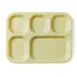 Cambro 14105CP161 5‑Comp Tray, 10‑11/16" x 13‑7/8" x 1‑1/8", Tan Co‑Poly, Dishwasher Safe 1 image