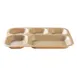 Cambro 14105CW133 - 5-Compartment Tray, 10.7" x 13.9" x 1.1", Polycarbonate, NSF, Dishwasher Safe 1 image