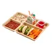 Cambro 1411CP161 Tray-on-Tray 5-Comp, 14.38" L x 10.56" W x 1.25" D, Tan Co-Polymer, Dishwasher Safe 2 image