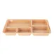 Cambro 1411CW133 5-Comp Tray-On-Tray, Beige Polycarbonate, 14.38" L x 10.56" W x 1.25" D, NSF 1 image
