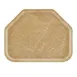 Cambro 1418TR214 Trapezoid Serving Tray, 14" x 18" Fiberglass, Tan, Dishwasher Safe, Made In USA 1 image