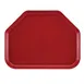 Cambro 1418TR505 Trapezoid Serving Tray, 14" x 18", Cherry Red Fiberglass, NSF, Dishwasher Safe 1 image