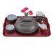 Camwear Cambro 1520CWNSH488 Tray, 15" x 20", Dark Cranberry PC, Non‑Skid Lugs, NSF, Dishwasher Safe 2 image