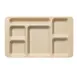Cambro 1596CW133 6-Compartment Tray, 9" x 15", Beige Polycarbonate, NSF EcoSafe, Dishwasher Safe 1 image