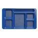 Cambro 1596CW186 - 6 Compartment Tray, 9" x 15", Navy Blue Poly, Dishwasher Safe, NSF, EcoSafe 1 image