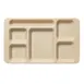 Cambro 1596CW431 - 6-Compartment Rectangular Tray, 9" x 15", Blue Polycarbonate, Dishwasher Safe 1 image