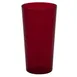 Cambro 1600P2156 - 16.4 oz Ruby Red Textured SAN Tumbler, 3-1/8" Dia, Sani‑Rim Lip - 24/Case 1 image
