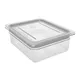 Cambro 20CWGL135 GripLid Clear Polycarbonate GN 1/2 Cover, Flat Lid 10-7/8" x 12-3/4", FDA/NSF 2 image