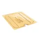 Cambro 20HPCHN150 H‑Pan Cover – 1/2‑Size Amber Lid with Handle, Notched Slot, -40°F to 300°F, NSF 1 image