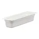 Cambro 24LPCW148 - 5.3 Qt (1/2 Size Long) Pan, 4" Deep Polycarbonate White, NSF 1 image