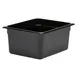 Cambro 26CW110 Food Pan – 1/2 Size, 9.4 Qt, 6" Deep, Black Polycarbonate, NSF 1 image