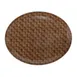 Cambro 2700301 Oval Tray, 22" x 26-7/8" Fiberglass, Wood Dark Basketweave, Dishwasher Safe, NSF 1 image