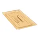 Cambro 30HPCH150 Amber Handled 1/3‑Size H‑Pan Lid, High‑Heat, -40°F to 300°F, NSF 1 image