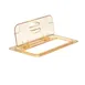 Cambro 30HPL150 H-Pan FlipLid 1/3-Size Amber Plastic Lid, Hinged, -40°F to 300°F, NSF 1 image