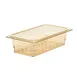 Cambro 33CLRHP150 H-Pan Colander, 3", 1/3‑Size Pan Fit, Amber Plastic, NSF, -40°F‑300°F 1 image