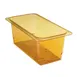 Cambro 35CLRHP150 H‑Pan Colander, 5", 1/3‑Size Food Pan, Amber Plastic, NSF, 40°F‑300°F 1 image