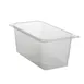 Cambro 35CLRPP190 Pan Colander, 1/3 Size, 6-15/16" x 12-3/4" x 5" Deep, Clear Plastic, NSF 1 image