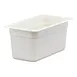 Cambro 36CW148 - Camwear 1/3 Size 5.6 Qt Polycarbonate Food Pan, 6" Deep, White, NSF 1 image