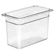Cambro 38CW135 - 1/3 Size 7.3 Qt Polycarbonate Food Pan, 8" Deep Clear, NSF 1 image