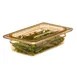 Cambro 40HPCH150 1/4‑Size Plastic Pan Cover, Amber Handled Lid, -40°F to 300°F, NSF 2 image