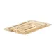 Cambro 40HPCHN150 H‑Pan 1/4‑Size Amber Lid, Handled Spoon‑Notched, Non‑Stick, -40°F‑300°F, NSF 1 image