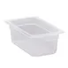 Cambro 44PP190 - 1/4-Size 4" Deep Translucent Polypropylene Food Pan, NSF, Storage Tray 1 image