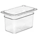 Cambro 46CW135 Camwear Pan, 3.9 Qt 1/4 Size, 6" Deep Polycarbonate Clear, NSF 1 image