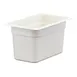 Cambro 46CW148 Food Pan, 3.9 Qt 1/4 Size, 6" Deep Polycarbonate White, NSF 1 image
