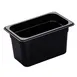 Cambro 46HP110 Pan, 1/4‑Size, 6" Deep, Black Non‑Stick Plastic, -40°F to 375°F, NSF 1 image