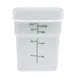 Cambro 4SFSP148 - 4 Qt Square Container, 7¼" L x 7¼" W x 7⅜" H, Polyethylene, Dishwasher Safe, NSF 1 image