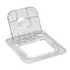 Cambro 60CWL135 - FlipLid Pan Cover, 1/6 Size Clear Polycarbonate Hinged Lid, NSF 1 image