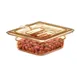 Cambro 60HPCHN150 H‑Pan Cover, 1/6‑Size Amber Plastic Lid with Handle, Notched Slot, NSF 2 image