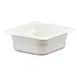 Cambro 62CW148 Food Pan – 1/6 Size, 1.1 Qt Capacity, 2½" Deep, White Polycarbonate, NSF 1 image